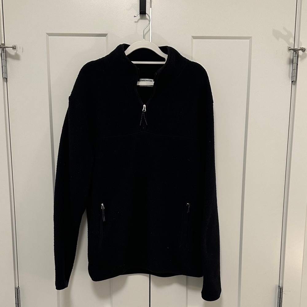 Frank & Oak Fleece Pullover in Black